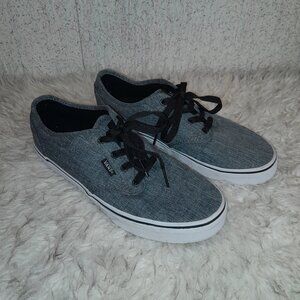 VANS - Youth 5.5 - Gray Authentic Old Skool Skater Shoes